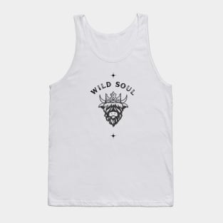 Black and white bull Tank Top